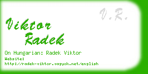 viktor radek business card